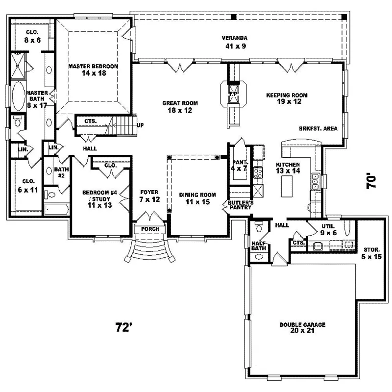 Luxury House Plan First Floor - Holmes Park Georgian Home 087D-0950 - Search House Plans and More