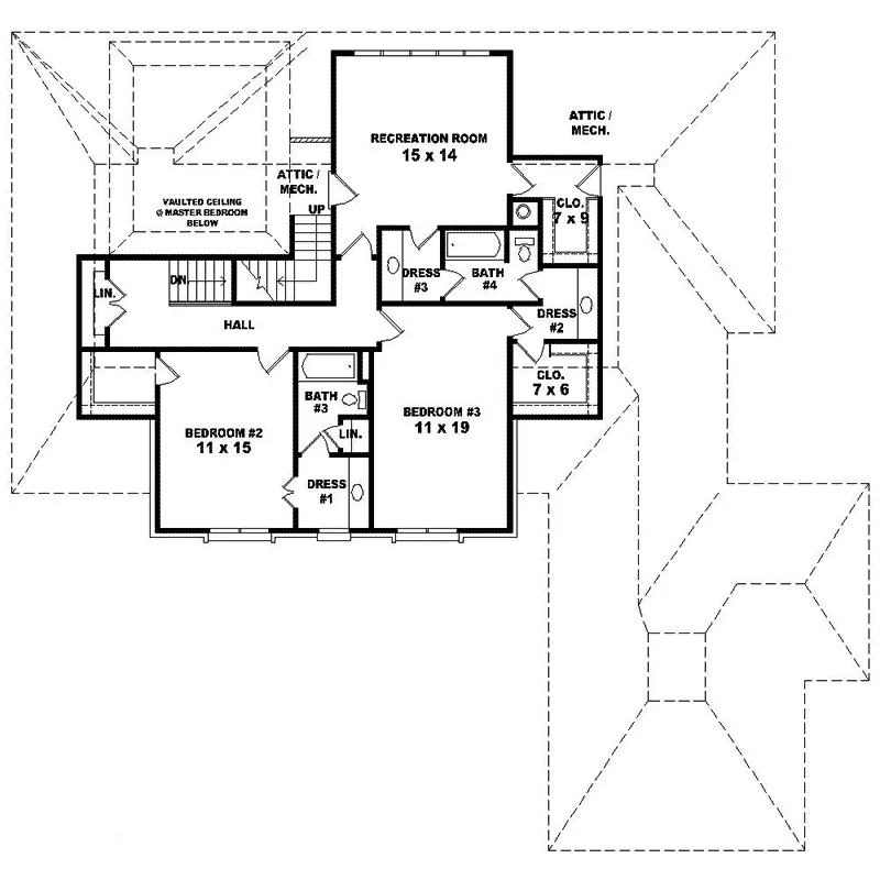 Luxury House Plan Second Floor - Holmes Park Georgian Home 087D-0950 - Search House Plans and More