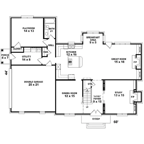 Colonial House Plan First Floor - Huxhold Luxury European Home 087D-0952 - Search House Plans and More