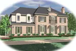 Luxury House Plan Front of Home - Huxhold Luxury European Home 087D-0952 - Search House Plans and More