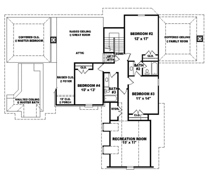 Tudor House Plan Second Floor - Taranto Arts And Crafts Home 087D-0953 - Shop House Plans and More