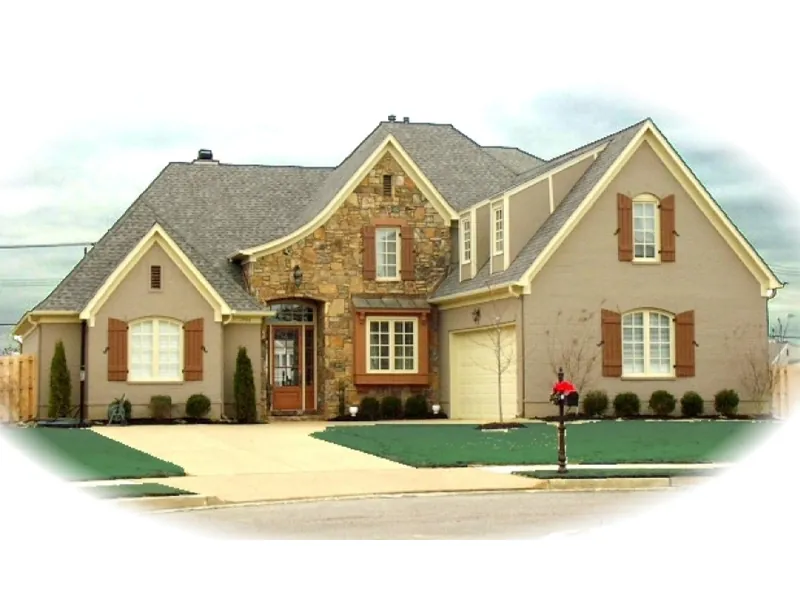 Country French House Plan Front of Home - Taranto Arts And Crafts Home 087D-0953 - Shop House Plans and More