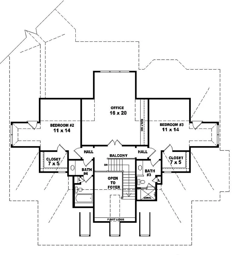 Country House Plan Second Floor - Demetria Southern Home 087D-0954 - Search House Plans and More