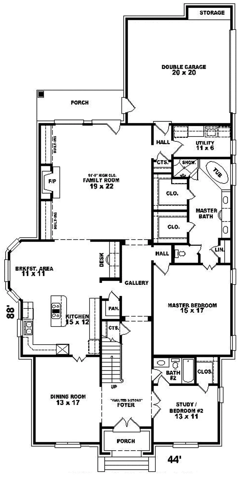 Traditional House Plan First Floor - Huber Park European Home 087D-0958 - Search House Plans and More