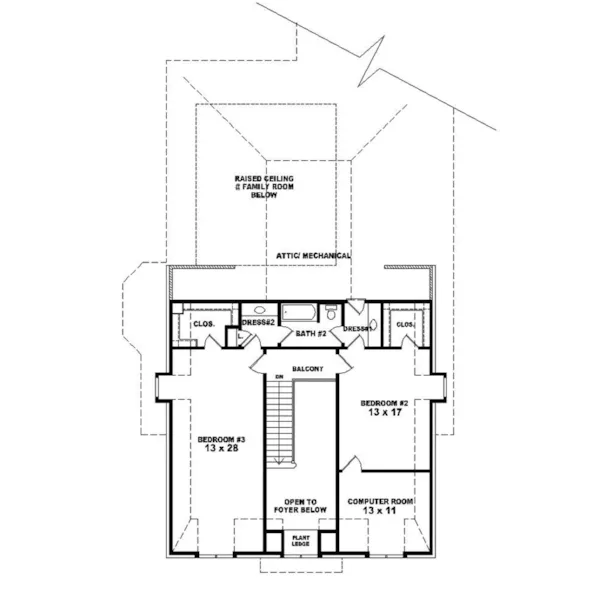 European House Plan Second Floor - Huber Park European Home 087D-0958 - Search House Plans and More