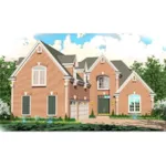 Traditional House Plan Front of Home - Damaris Manor Country Home 087D-0961 - Search House Plans and More