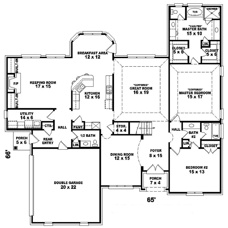 European House Plan First Floor - Gregorio Country French Home 087D-0964 - Search House Plans and More