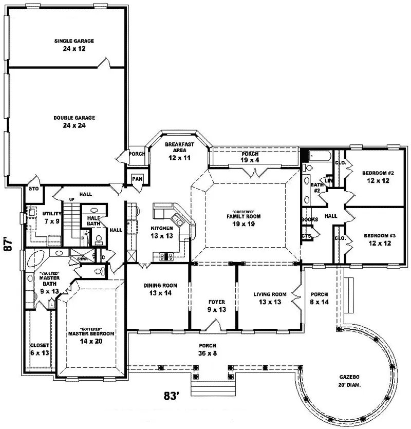 Country House Plan First Floor - Vincent Place Victorian Home 087D-0971 - Shop House Plans and More