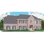 Traditional House Plan Front of Home - Scenic Lake Colonial Home 087D-0979 - Shop House Plans and More