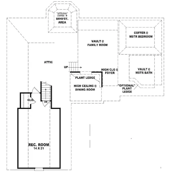 Neoclassical House Plan Second Floor - Lands End Ranch Home 087D-0981 - Shop House Plans and More