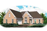 Traditional House Plan Front of Home - Lands End Ranch Home 087D-0981 - Shop House Plans and More