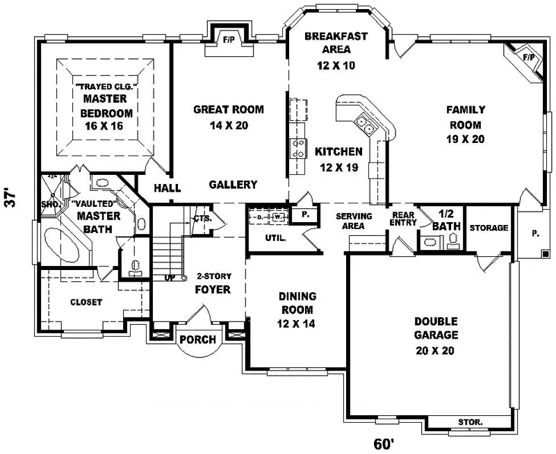 Traditional House Plan First Floor - Dillsboro Luxury Home 087D-0986 - Search House Plans and More