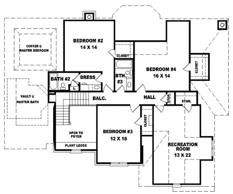 Southern House Plan Second Floor - Dillsboro Luxury Home 087D-0986 - Search House Plans and More