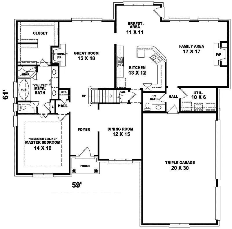 Traditional House Plan First Floor - Smithview Luxury Country Home 087D-0988 - Shop House Plans and More