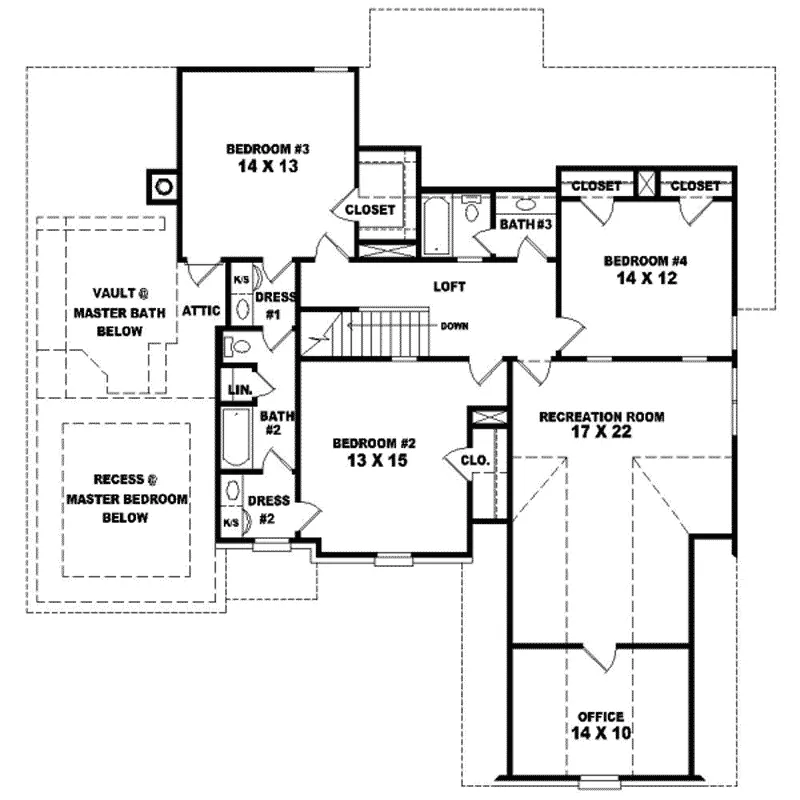 Traditional House Plan Second Floor - Smithview Luxury Country Home 087D-0988 - Shop House Plans and More