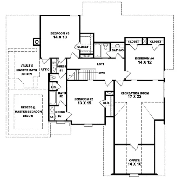 Country House Plan Second Floor - Smithview Luxury Country Home 087D-0988 - Shop House Plans and More