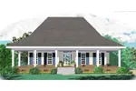 Southern Plantation House Plan Front of Home - Jeremiah Acadian Home 087D-0989 - Search House Plans and More