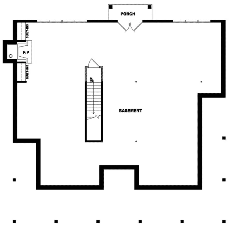 Colonial House Plan Lower Level Floor - Jeremiah Acadian Home 087D-0989 - Search House Plans and More
