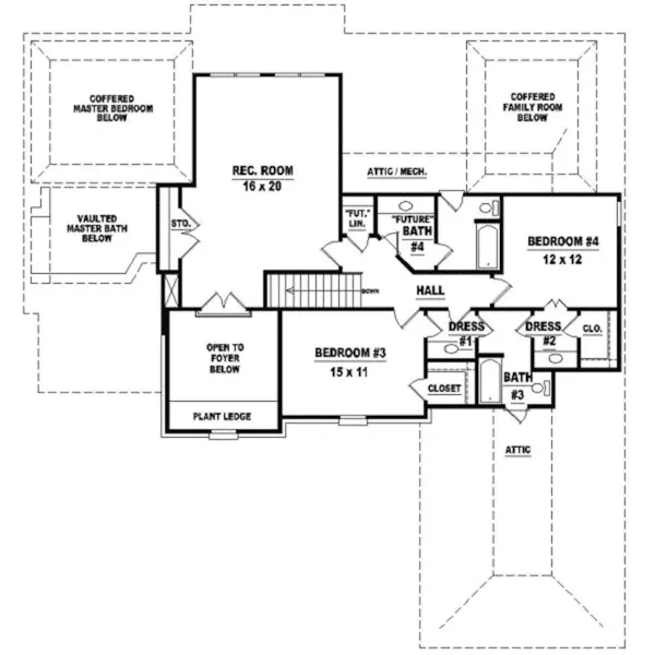 Country French House Plan Second Floor - Alida European Home 087D-0991 - Search House Plans and More