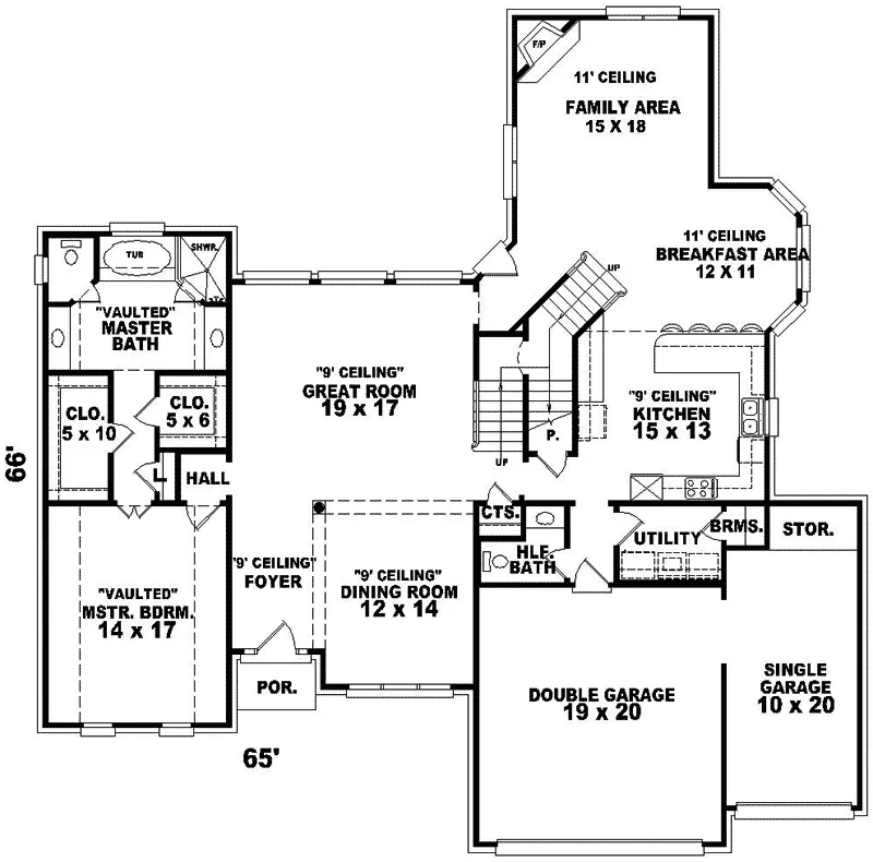 Country House Plan First Floor - Hanover Hollow Traditional Home 087D-0993 - Search House Plans and More