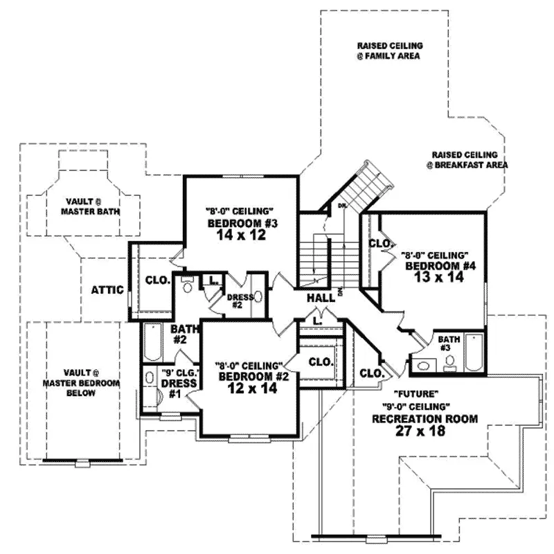 Southern House Plan Second Floor - Hanover Hollow Traditional Home 087D-0993 - Search House Plans and More