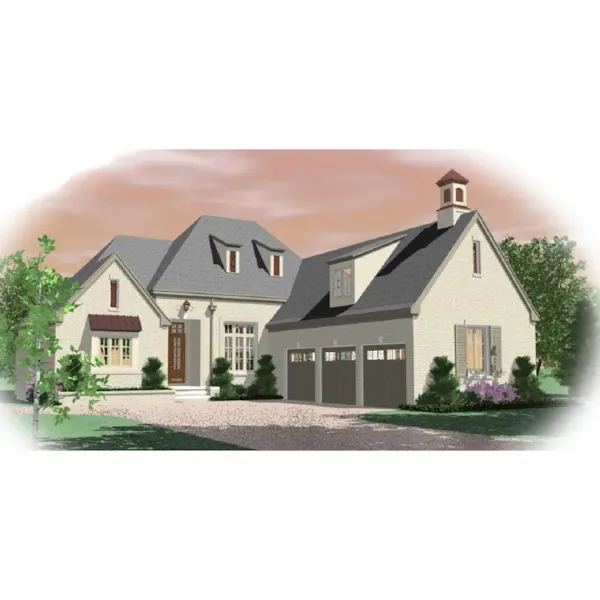 Traditional House Plan Front of Home - Delor Luxury European Home 087D-0995 - Search House Plans and More