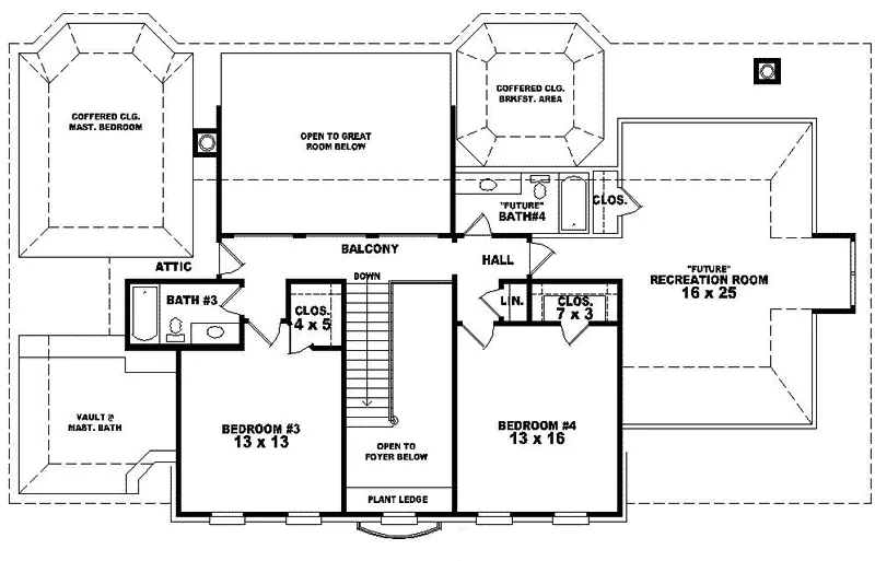 Country House Plan Second Floor - Hyatt Place Greek Revival Home 087D-0998 - Search House Plans and More