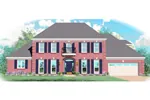 Southern House Plan Front of Home - Hyatt Place Greek Revival Home 087D-0998 - Search House Plans and More