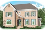 Craftsman House Plan Front of Home - Idlewood European Home 087D-0999 - Search House Plans and More