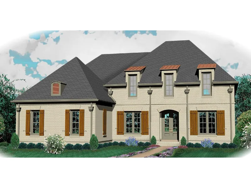 European House Plan Front of Home - Glennoble European Home 087D-1007 - Search House Plans and More