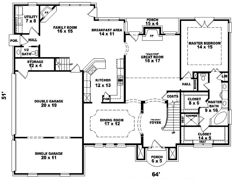 Country House Plan First Floor - Wessex Traditional Home 087D-1009 - Shop House Plans and More