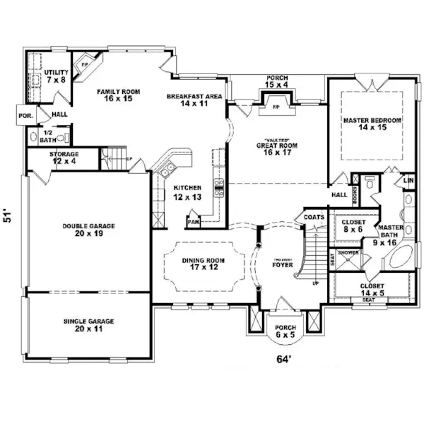 Luxury House Plan First Floor - Wessex Traditional Home 087D-1009 - Shop House Plans and More