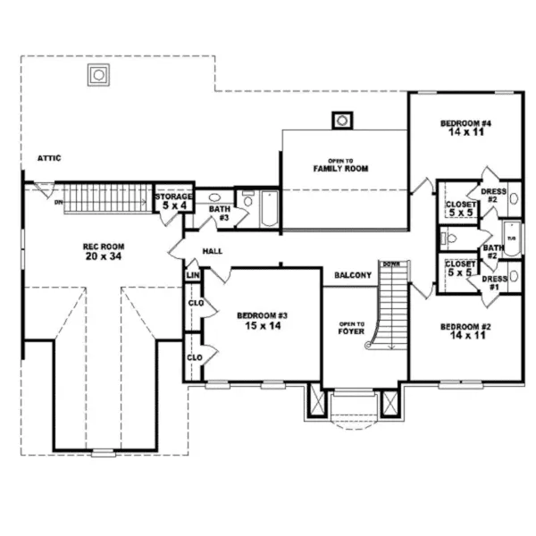 Luxury House Plan Second Floor - Wessex Traditional Home 087D-1009 - Shop House Plans and More