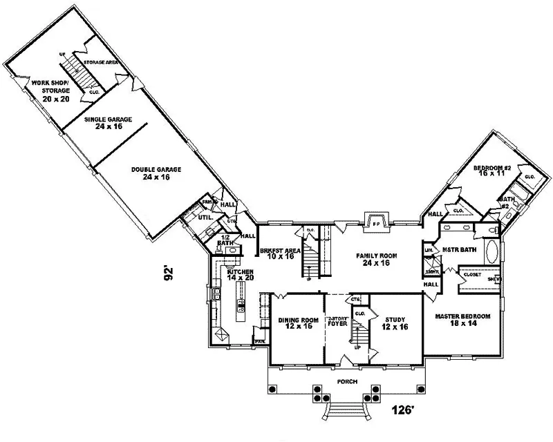 Southern House Plan First Floor - Anjou Colonial Luxury Home 087D-1010 - Search House Plans and More