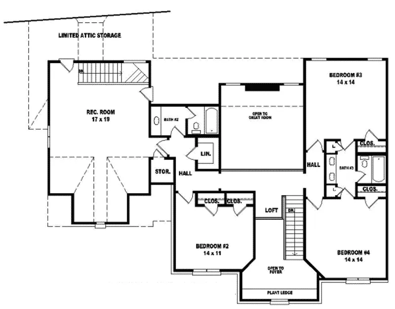 Country House Plan Second Floor - Cookshire Traditional Home 087D-1017 - Search House Plans and More