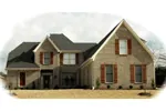 Country House Plan Front of Home - Schalamar Creek Traditional 087D-1022 - Shop House Plans and More
