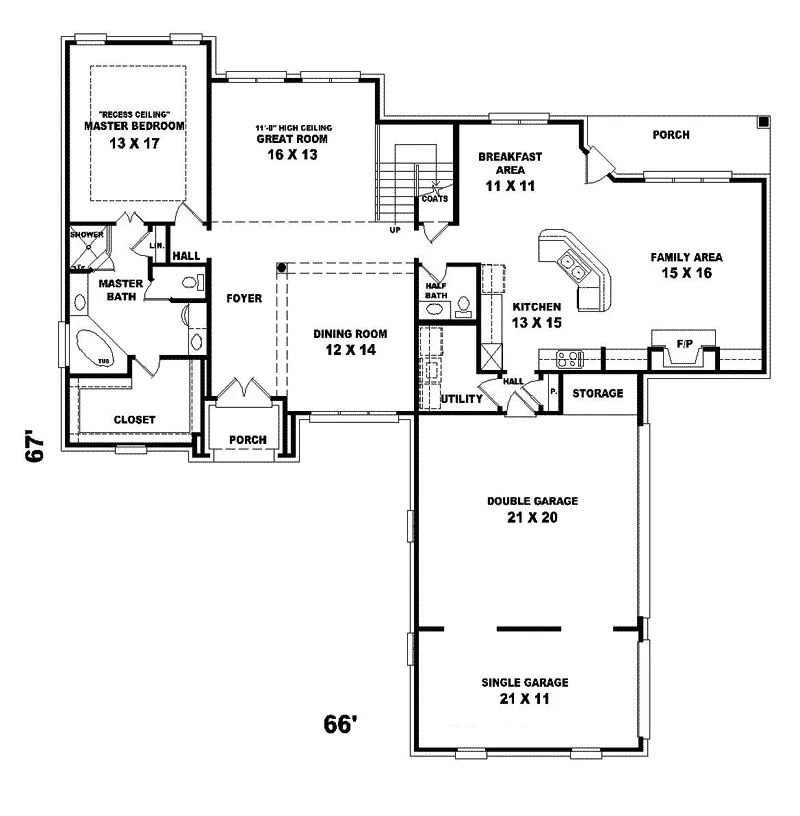 Luxury House Plan First Floor - Endicott Place European Home 087D-1023 - Search House Plans and More