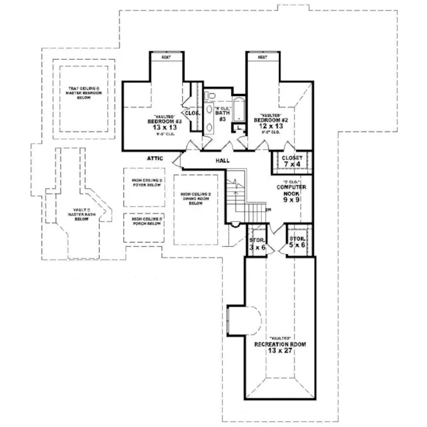 European House Plan Second Floor - Bentley Manor French Home 087D-1027 - Search House Plans and More