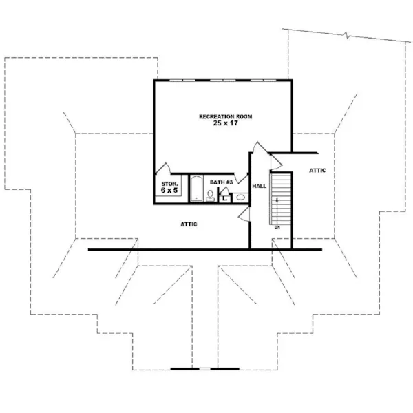 Southern Plantation House Plan Second Floor - Cherbourg Traditional Home 087D-1030 - Search House Plans and More