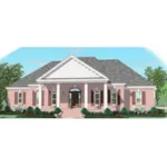 Southern Plantation House Plan Front of Home - Cherbourg Traditional Home 087D-1030 - Search House Plans and More