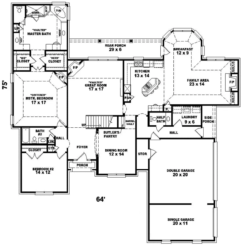 Colonial House Plan First Floor - Huntsport Luxury Home 087D-1031 - Search House Plans and More