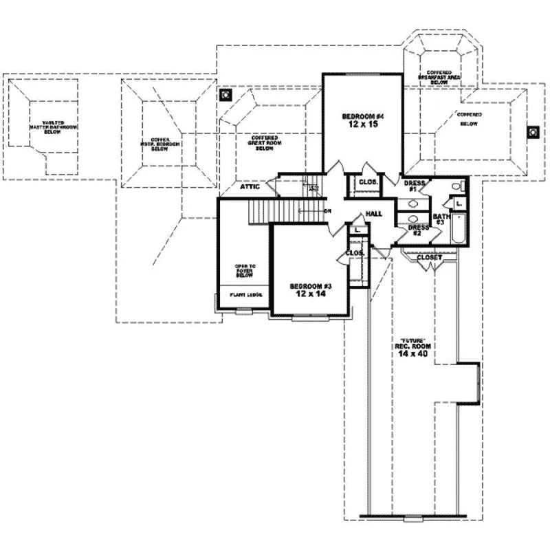 Country House Plan Second Floor - Hudson Valley European Home 087D-1034 - Search House Plans and More