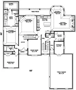 Country House Plan First Floor - Shadyoak Traditional Home 087D-1037 - Shop House Plans and More