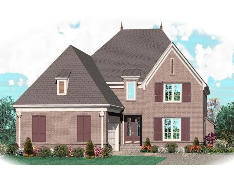 Southern House Plan Front of Home - Montaldo European Home 087D-1038 - Shop House Plans and More