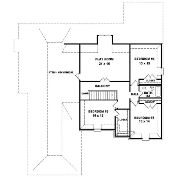 Country House Plan Second Floor - Hembury Luxury European Home 087D-1040 - Search House Plans and More