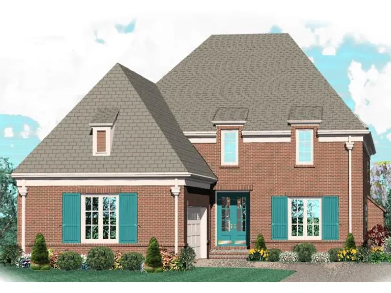 European House Plan Front of Home - Rhineland European Style Home 087D-1041 - Shop House Plans and More