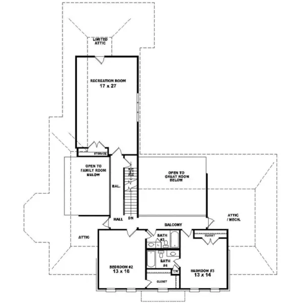 Traditional House Plan Second Floor - Nicobar Luxury European Home 087D-1049 - Shop House Plans and More