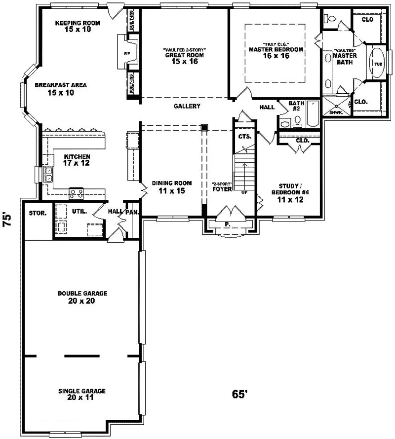 Country House Plan First Floor - Robin Crest European Home 087D-1055 - Shop House Plans and More