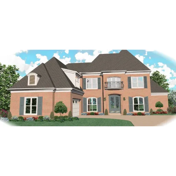 Traditional House Plan Front of Home - Robin Crest European Home 087D-1055 - Shop House Plans and More