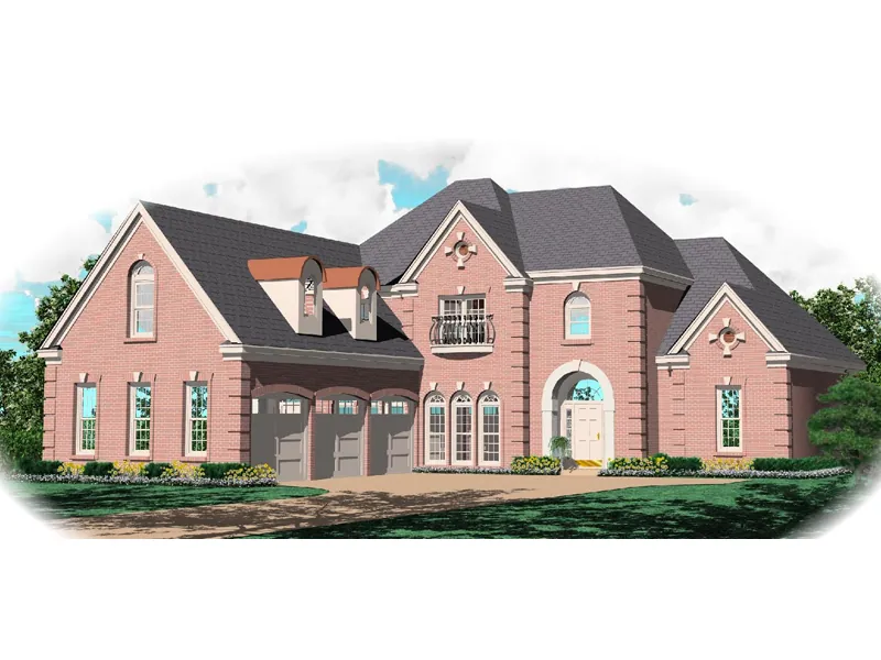 European House Plan Front of Home - Cavalier European Luxury Home 087D-1062 - Search House Plans and More